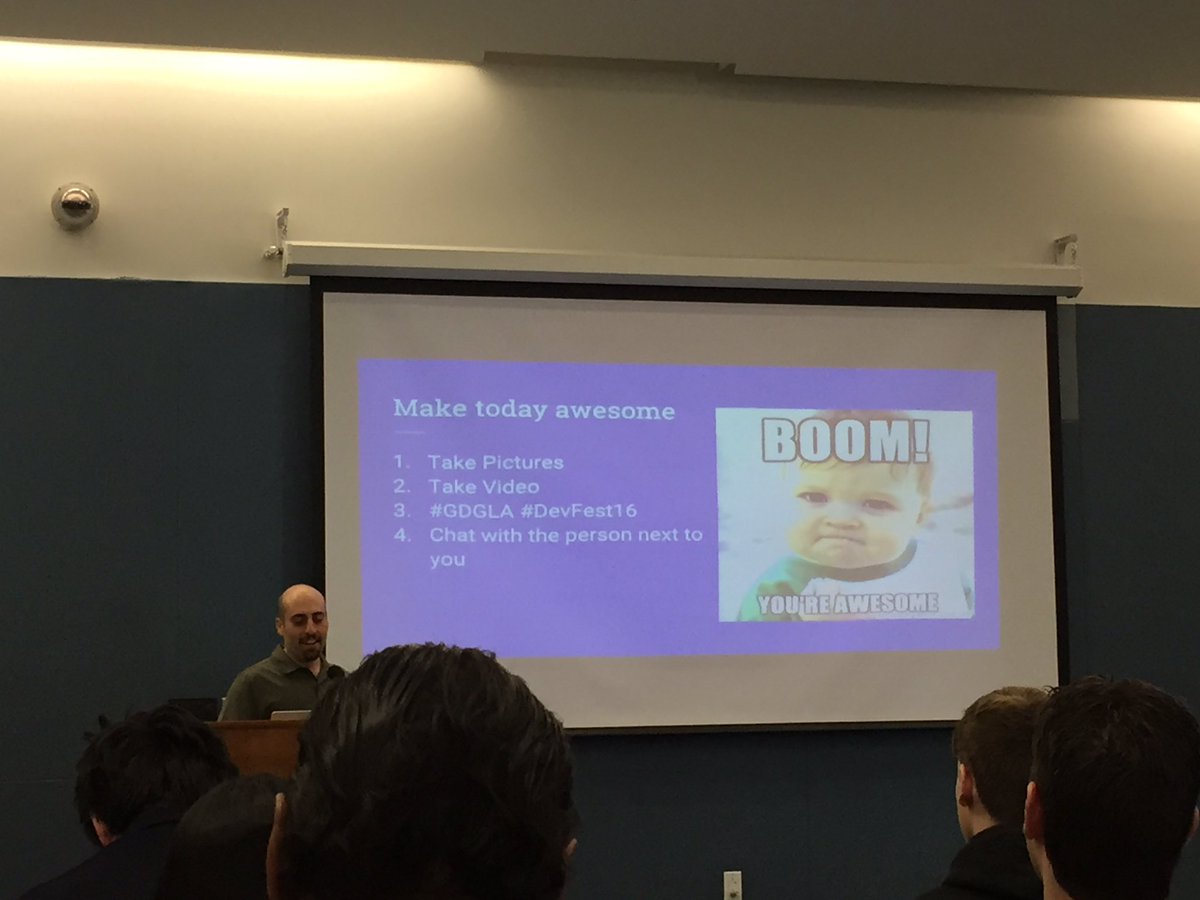 Gilad_Shai's tweet photo. Tweeting for #GDGLA #DevFest16 https://t.co/PGU8MPKQQG