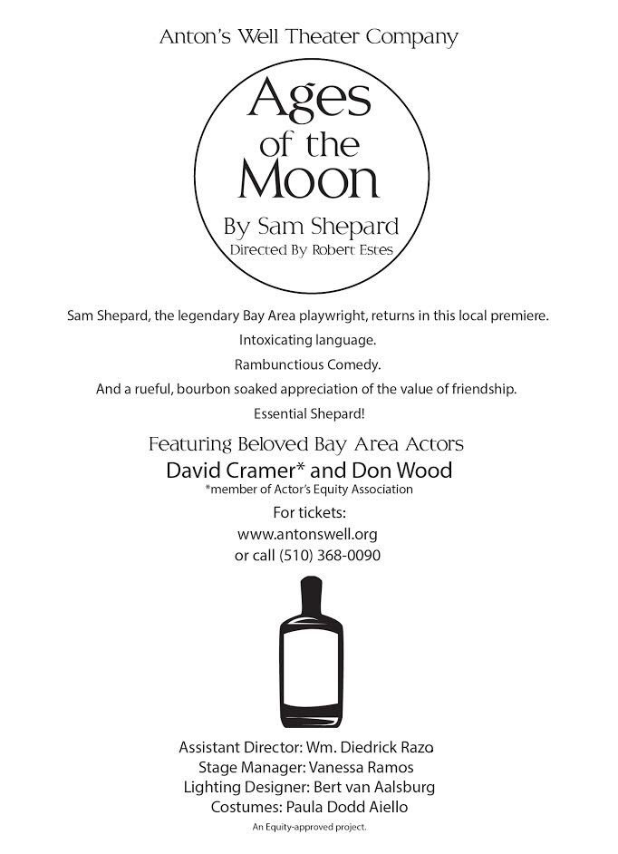 2PM Matinee Today! Sun 12/4 #bayarea #premiere #samshepard #agesofthemoon  #berkeleycityclub 2315 Durant Ave. antonswell.org