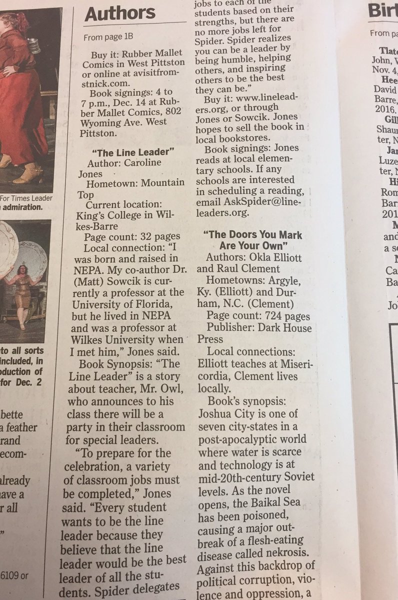 lineleadersorg's tweet photo. Thank you to the Time Leader newspaper for featuring #TheLineLeader! https://t.co/Q6rFMfQy4M
