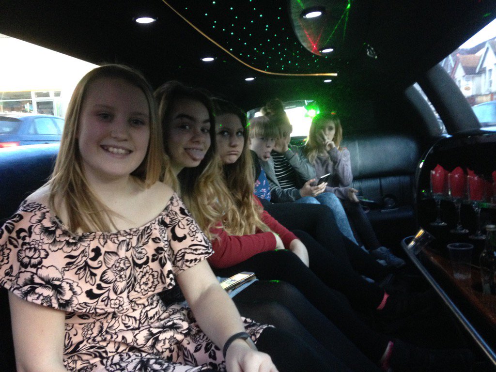 Jessvarl's tweet photo. Enjoying a day out in the limo with my friends, as its my birthday https://t.co/VnKk94Qj4e