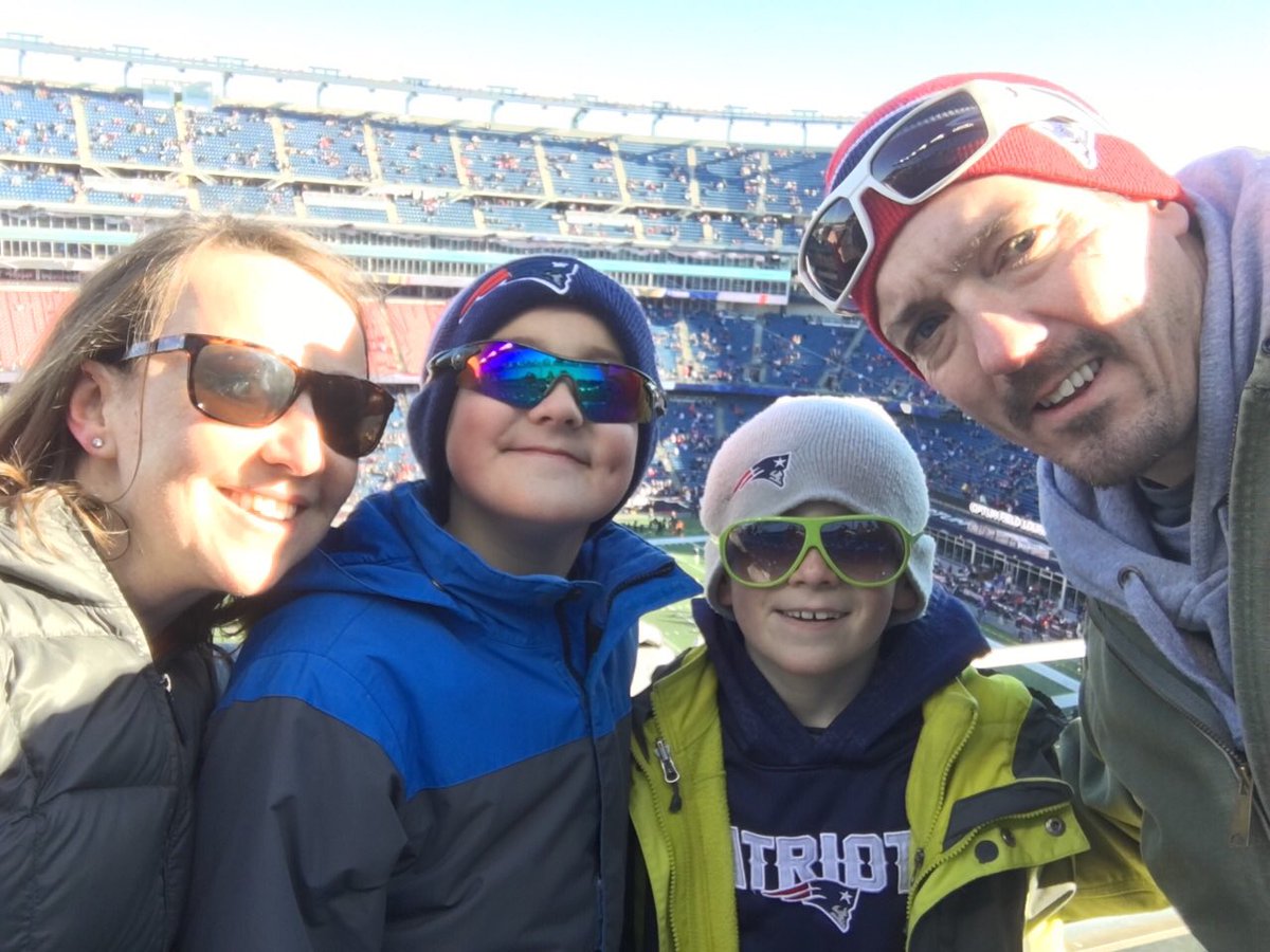 First #patsgame for these little guys!