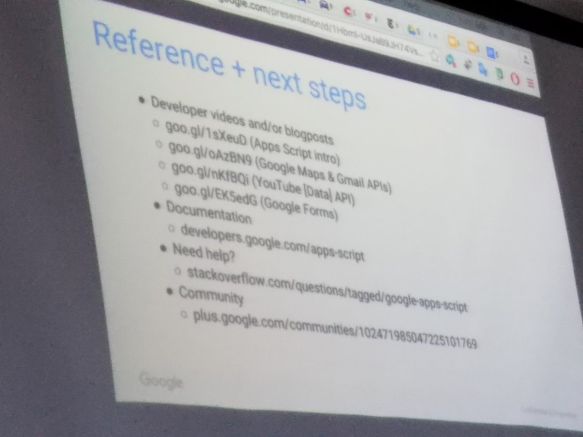 Hongily's tweet photo. Accessing G Suite/Google Apps & other Google services with JavaScript by @wescpy at #gdgla #DevFest16 https://t.co/9djrqKglxQ
