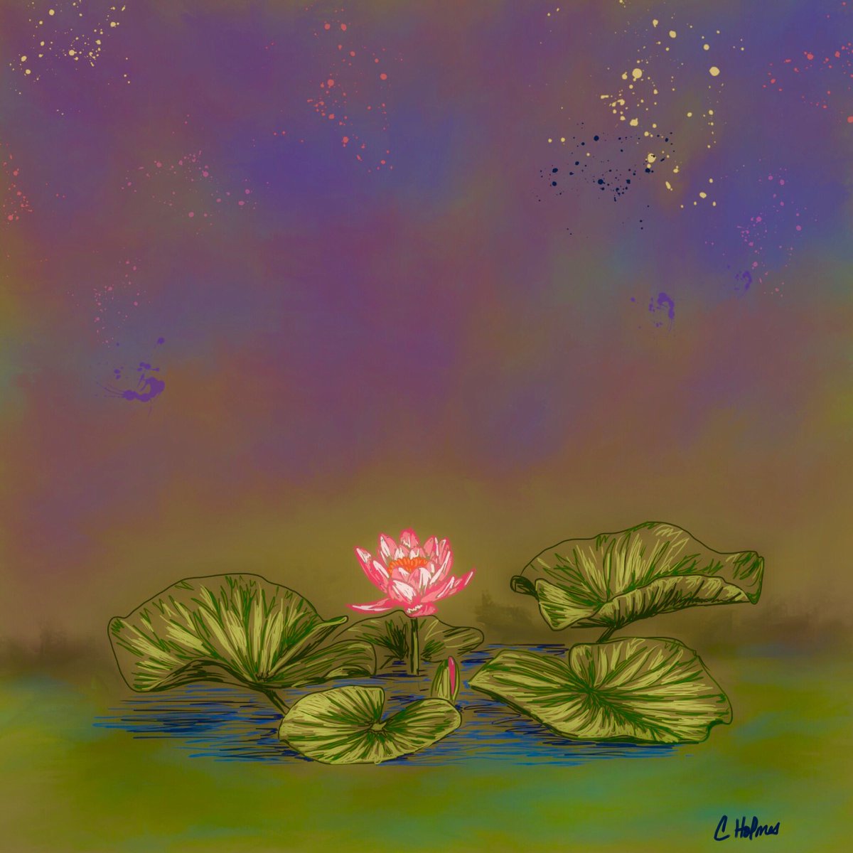 christinaart's tweet photo. #lilypad #digitalpainting #illustration #inspireproapp #californiaartist #customart WomensWorkshopNow.con/Design-Services https://t.co/qR7wXWv7xK