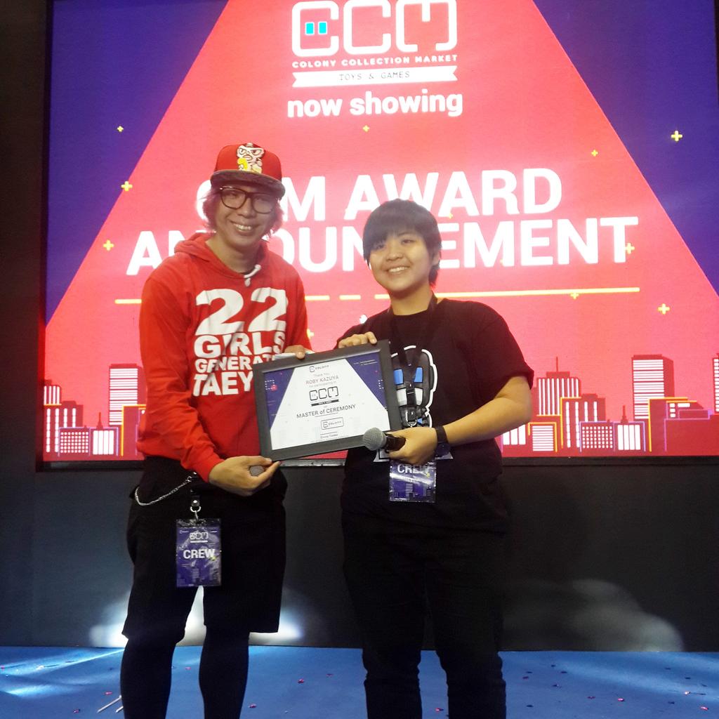 Colonycoid's tweet photo. A major appreciation for Roby Kazuya as the MC in CCM 2016: Toys &amp; Games

#CCM #ColonyCollectionMarket https://t.co/gCzZIrL0n6