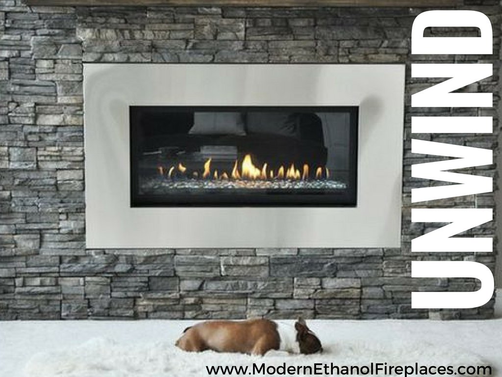 This could be your dog next Sunday... ModernEthanolFireplaces.com #NoughSaid #CozySunday #ChillingByTheFire #FireplaceDesign #HomeDecor #DIYHome