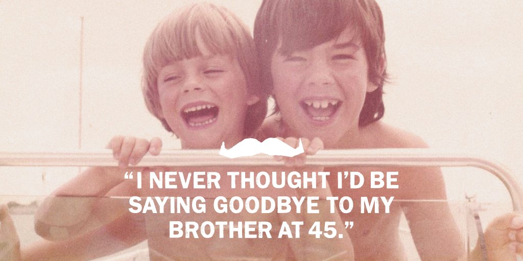 Movember's tweet image. Lars lost his brother too young. Read his story: mvmbr.co/LarsBlog If you're in need of help please go here: bit.ly/weneedtotalk2