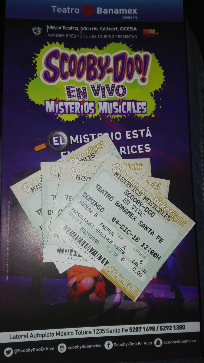 Listos para despedir a #Shaggy y a la pandilla <a href="/ScoobyDooEnVivo/">Scooby-Doo! EN VIVO</a> !!! Gracias <a href="/MexicoTeatral/">México Teatral</a> por las cortesias !!