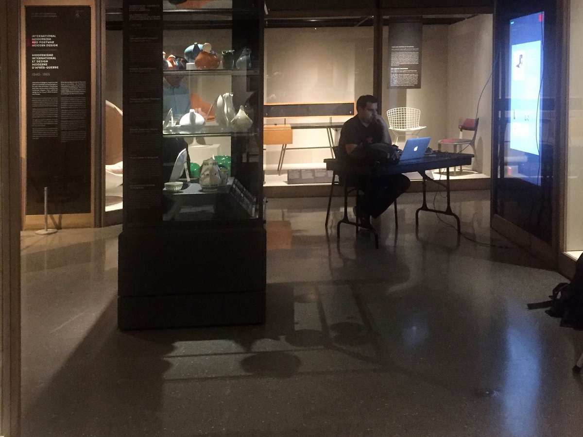 overdrivedesign's tweet photo. Back at the @ROMtoronto . Honoured to have our interactive work contribute to the new Gallery of Modern Design. #overdrivedesign https://t.co/bgw4w3tFae