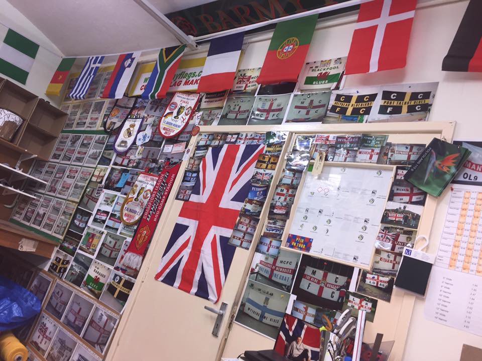 Barmy flags West wall!!