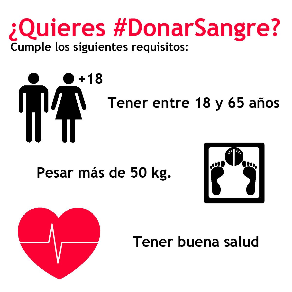 GVAdonasang's tweet photo. Estos son los requisitos mínimos para #DonarSangre. #InfoDonación #Difunde https://t.co/MQaJEzisNH