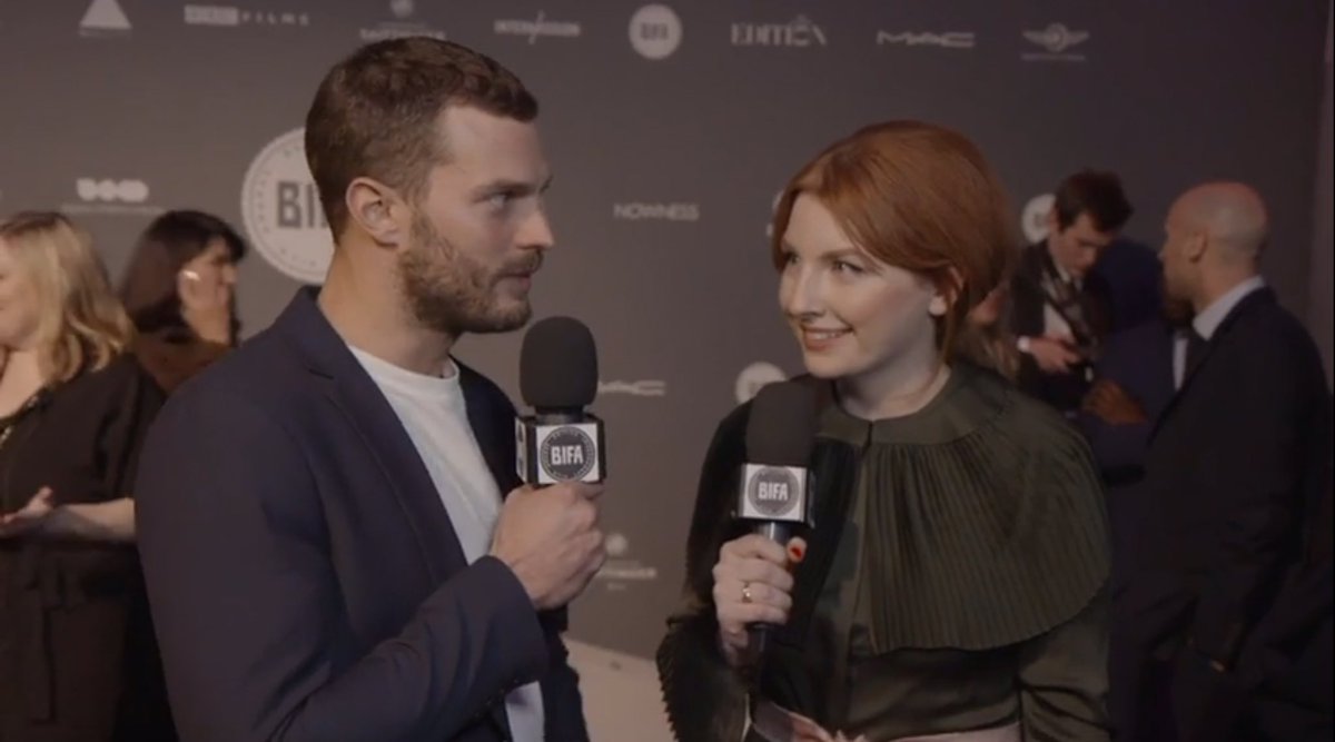 ConnorStorrieCA's tweet photo. Jamie on the @BIFA_film #BlackCarpet! #JamieDornan https://t.co/ksE6Gcs5QK