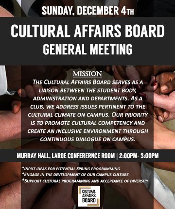 csbsjuCAB's tweet photo. Stop by the Large Conference Hall in Murray Hall today at 2PM! https://t.co/FhnJ5VPAgS