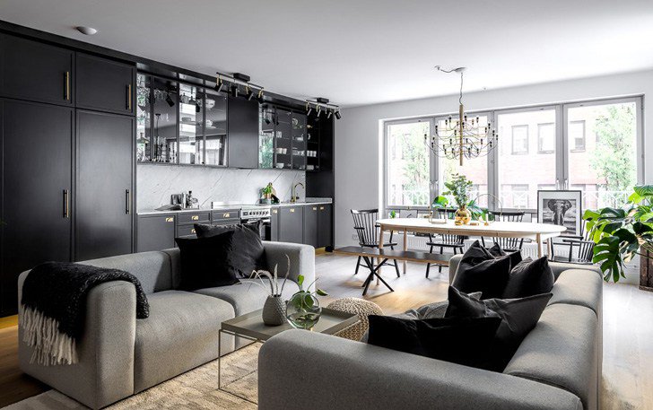 Modern Black &amp; White Interior Design ideasandhomes.com/modern-black-w…