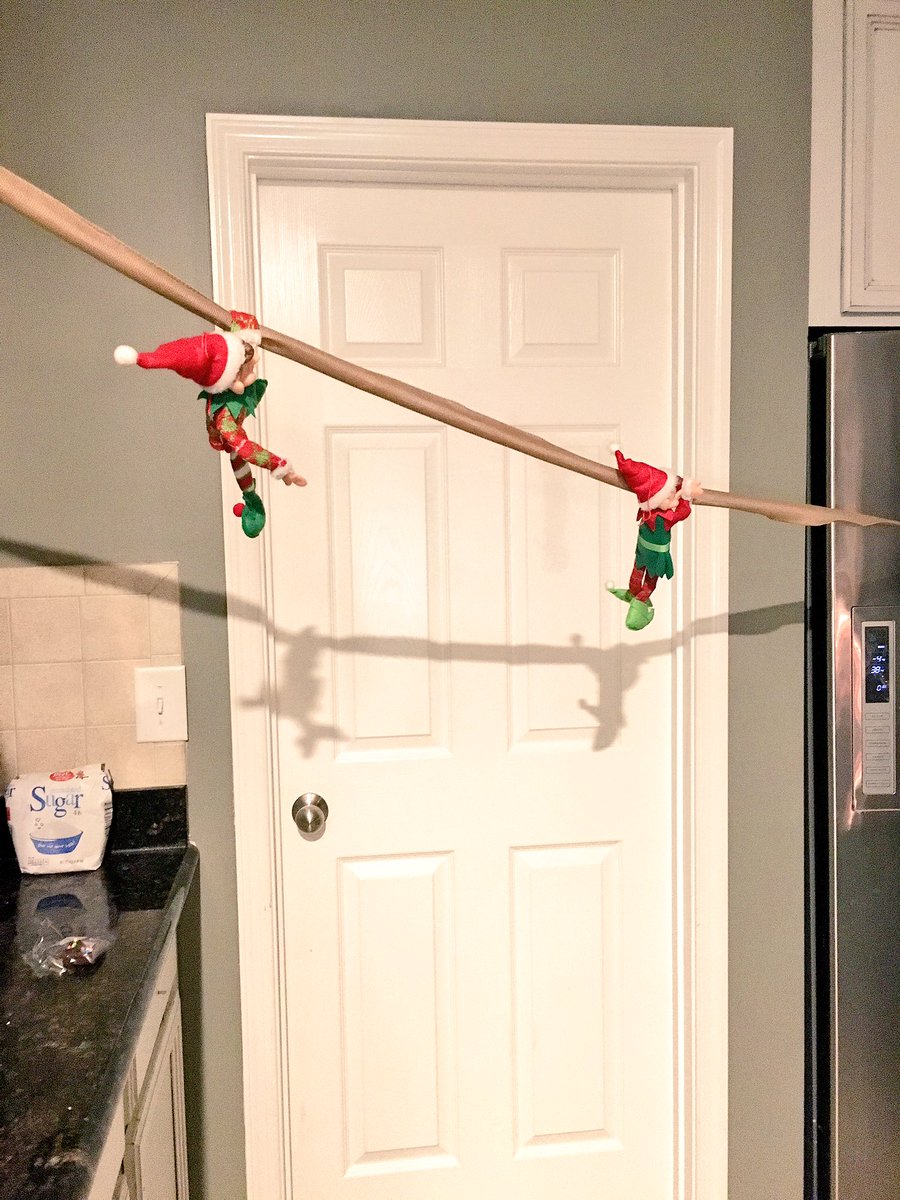keelynoel35's tweet photo. My parents seem to be having a little too much fun with my brothers elves https://t.co/OOKzimuKjr