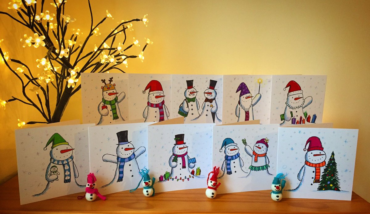 I'm taking part in the 1st @MorleyCheeks Xmas Market on Dec 10th, selling my hand drawn Snowmen cards! See u there!
