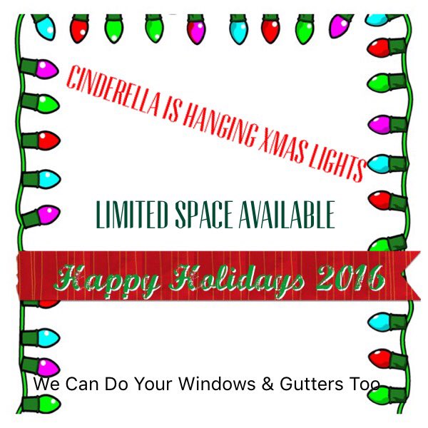CinderellaClea2's tweet photo. Christmas lights &amp; Gutters
Cinderellaclean.ca
250-220-0221 https://t.co/LVnF6O4Bte