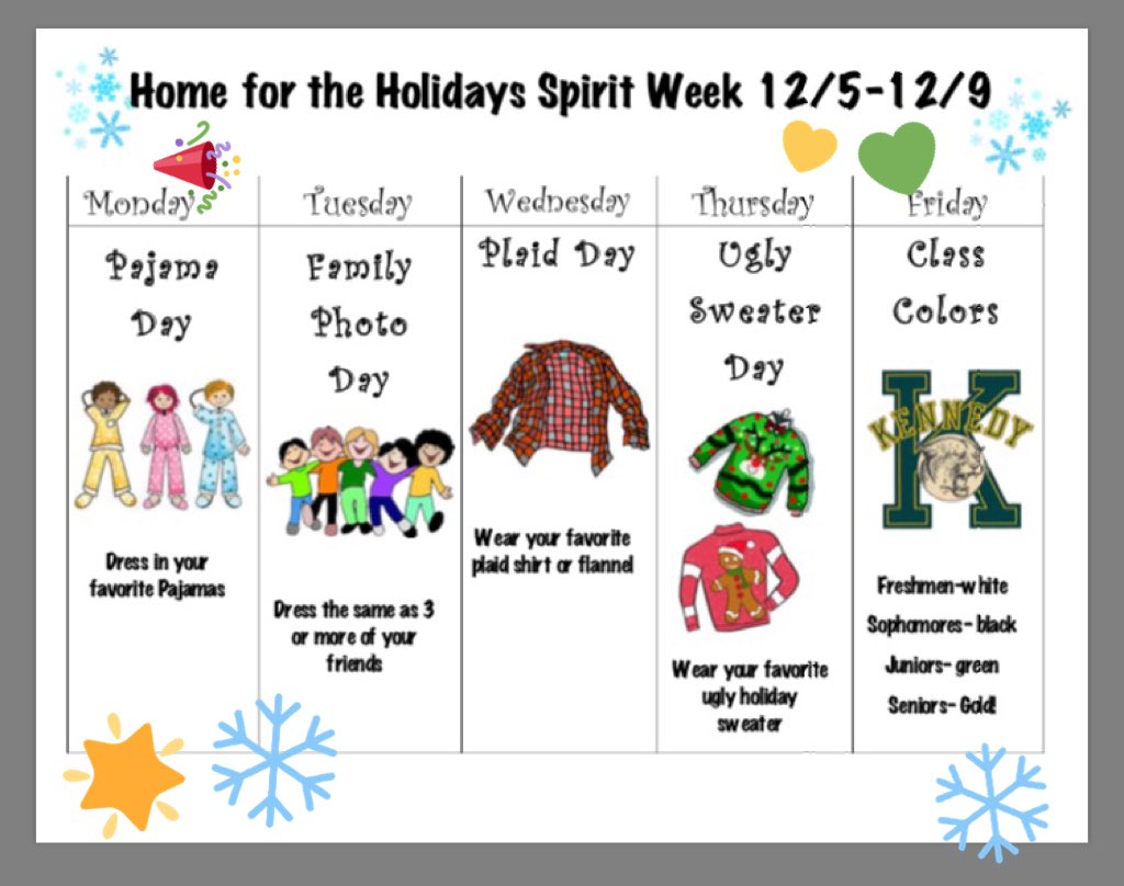 JFKHSCOUGAR's tweet photo. Don't forget to dress up this week! ✨✨✨ https://t.co/s7yDp4dE6c