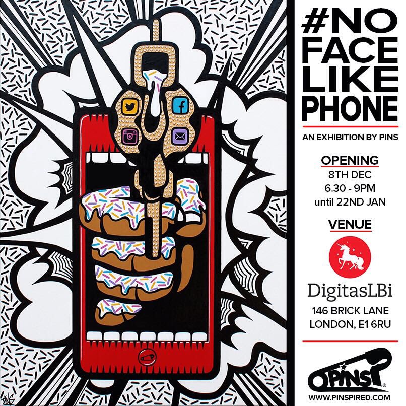 CherLlyod's tweet photo. Check out my boi @PINSpired he's got his #NoFaceLikePhone exhibition on 8th Dec! 💋💋💋 https://t.co/oZg8O4KFW5