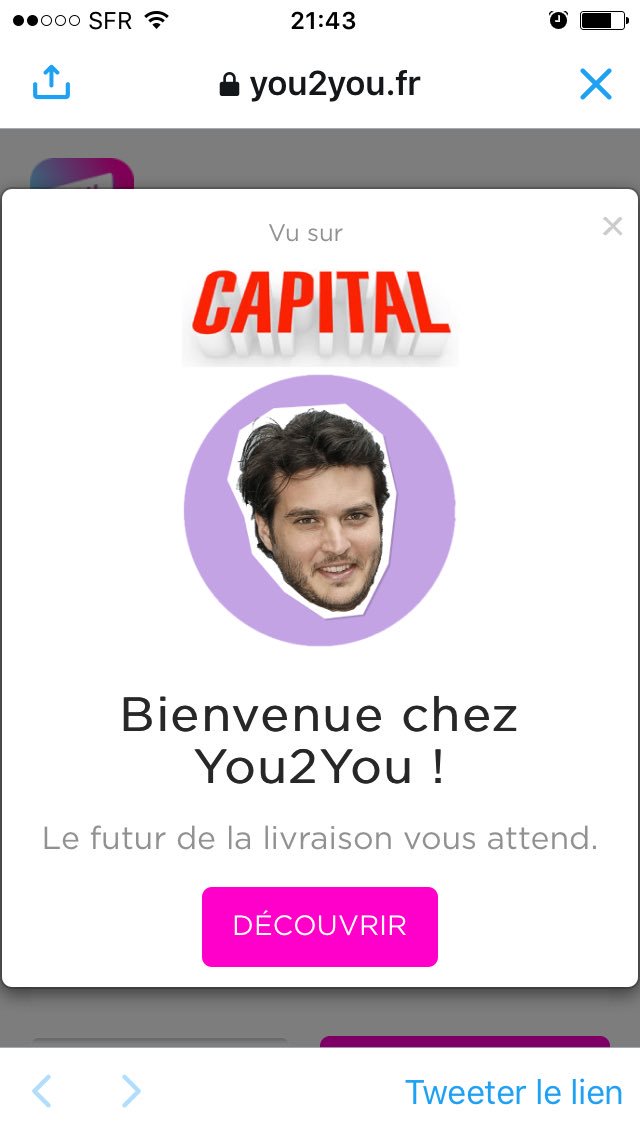MarionDansLaCom's tweet photo. Haha ils sont bons chez @you2youfrance #Capital #WellDone #You2You https://t.co/Zc0INMrerp