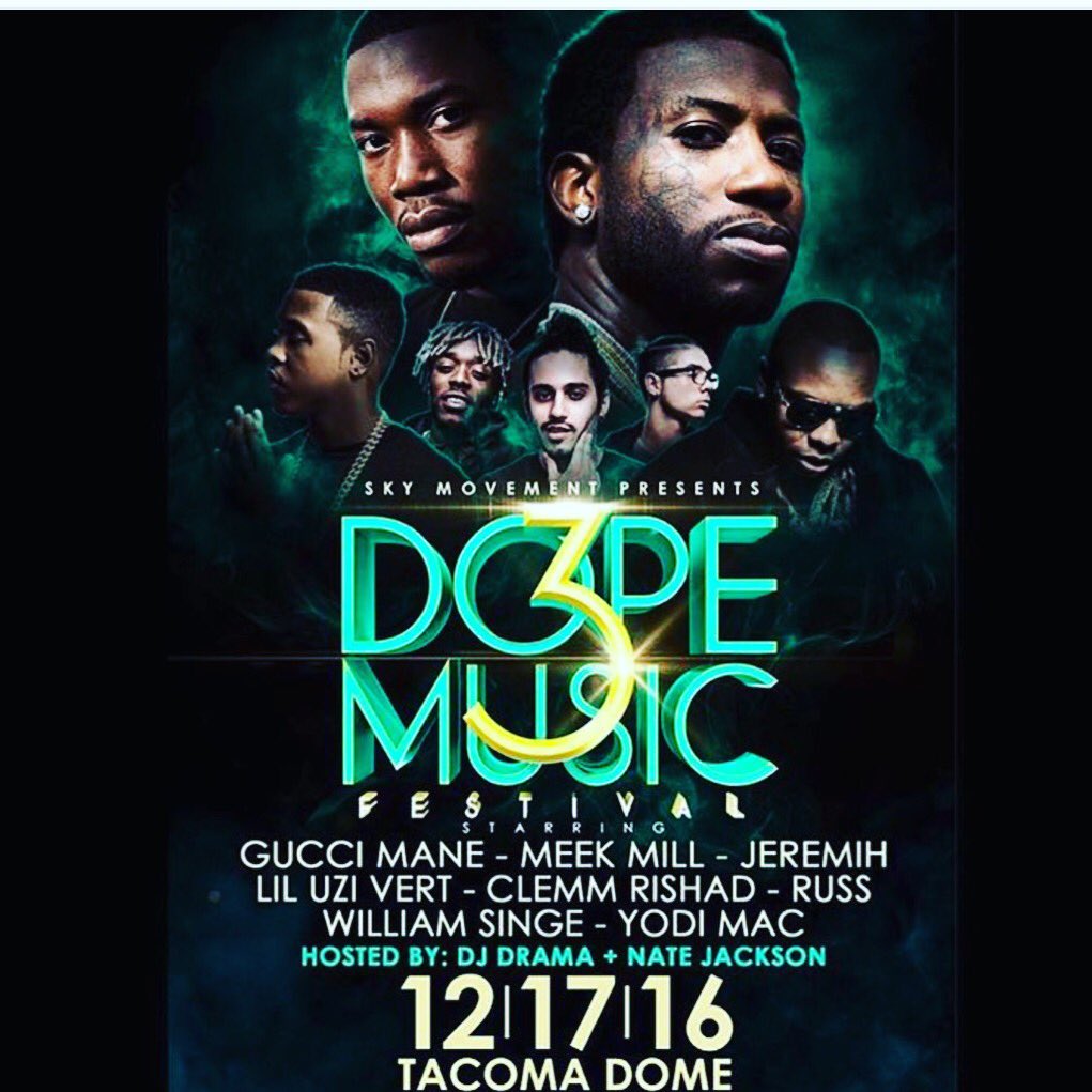 JamarVip's tweet image. I have tickets for sale for #dopemusicfest3 #guccimane #meekmill #williamsinge #jeremih #seattle #tacoma #djdrama sat dec 17th #seattle
