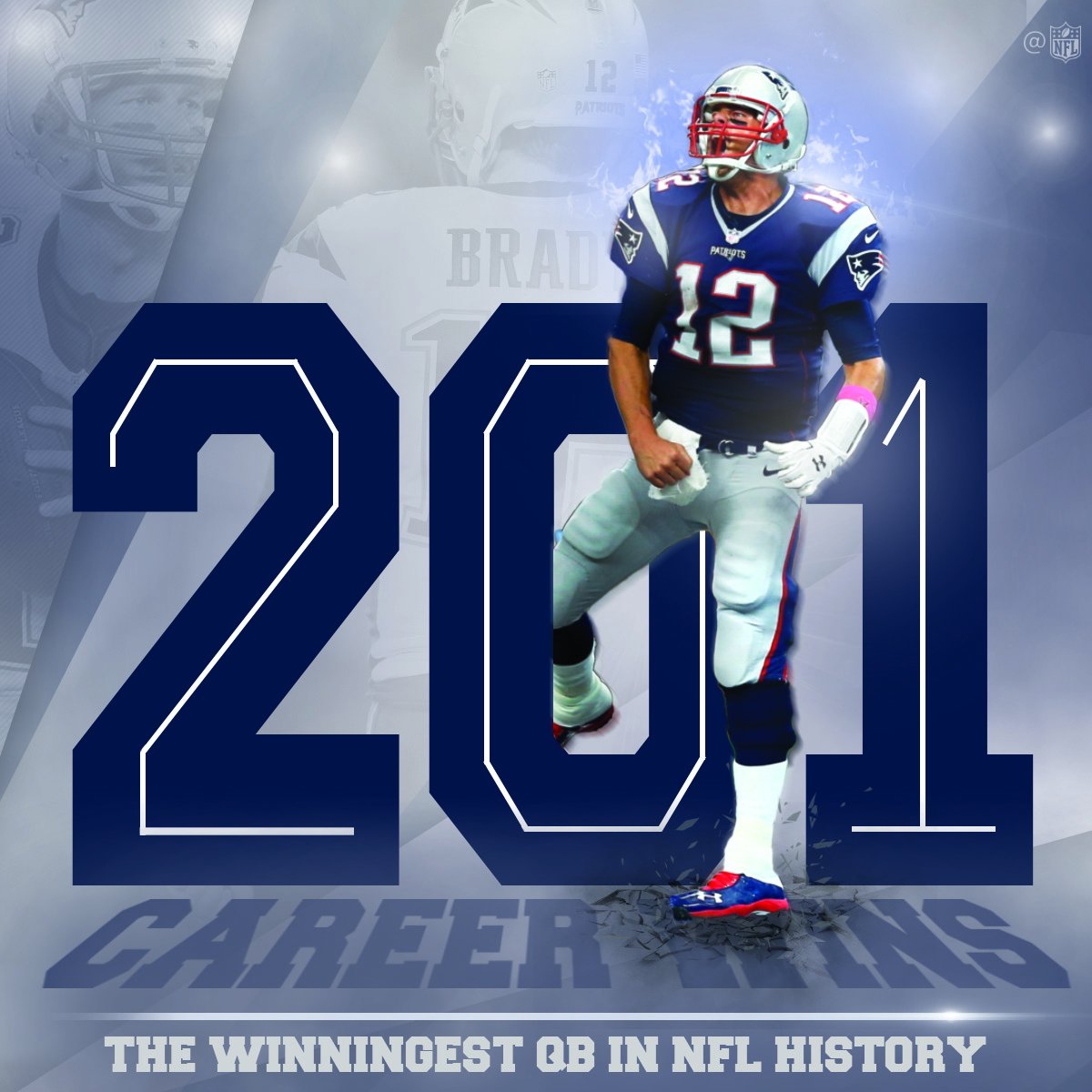 NFL's tweet photo. The Winningest QB in NFL History!

Congrats, Tom Brady! #Patriots https://t.co/kaMH8965BU