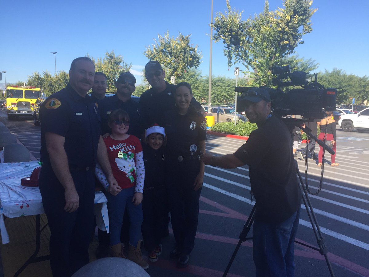 cvifd's tweet photo. #CVIFD collecting toys until 4pm today @ #ChinoWalMart. Thank you to @abc7la for your support! #sparkoflove https://t.co/16fVWMUJD7