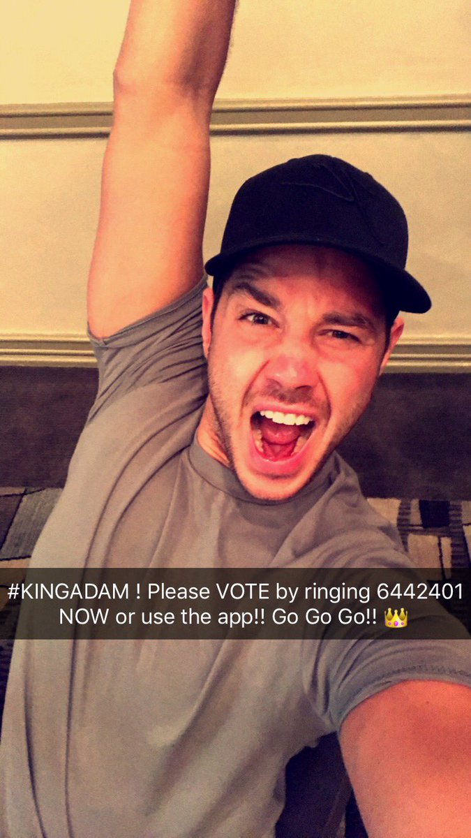 Guys RING 64424 01 to VOTE for Adam! PLEASE do it now or use the app! He's made us all smile let's make him smile now! 👑❤️👑❤️