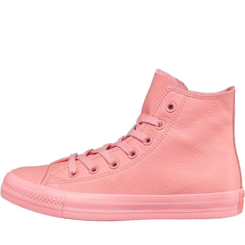 converse all star hi leather baby pink