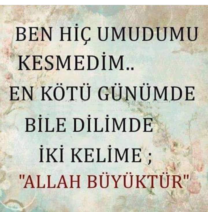 Rabbim kimsenin umudunu kesmesin En güzele Emanetsiniz Hayırlı geceler