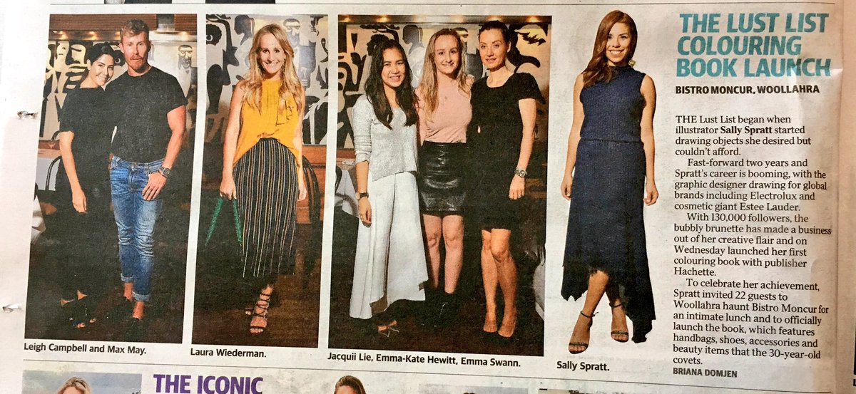 Frances_Lydia's tweet photo. A great write up of the launch of Sally Spratt's wonderful #TheLustList Colouring Book in #SydCon yesterday! @SydConfidential @HachetteAus https://t.co/jvNjEHkn2M
