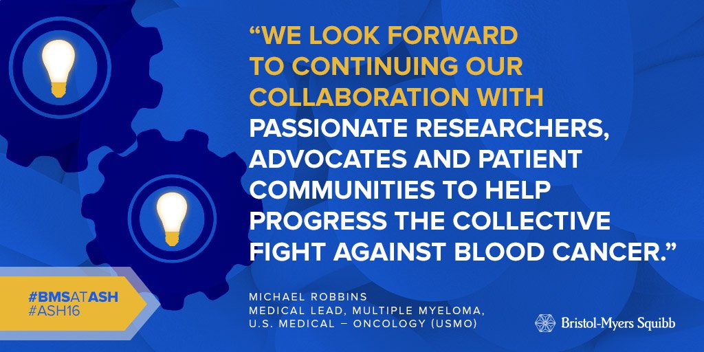 bmsnews's tweet photo. We thank those who help advance #BloodCancer research with their innovation &amp; perseverance. More: https://t.co/k66NxAcRtn  #BMSatASH #ASH16 https://t.co/p9DjzYZYr1