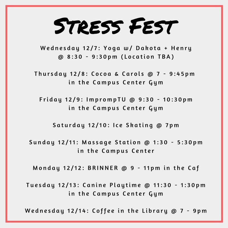 TransySAB's tweet photo. Stress Fest starts THIS Wednesday!! For updates over the next 10 days or so, please stay tuned to all SAB social media accounts! https://t.co/ud02cR73uv