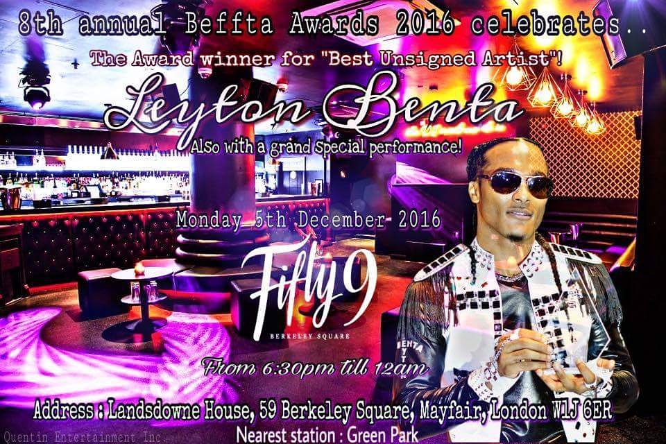 leytonblegacy's tweet photo. Thank you @BEFFTAAWARDS ! Looking forward to officially be celebrating with you tomorrow eve. #BestunsignedArtist #winner @Qeiprod #Retweet https://t.co/fP7IFlWa08