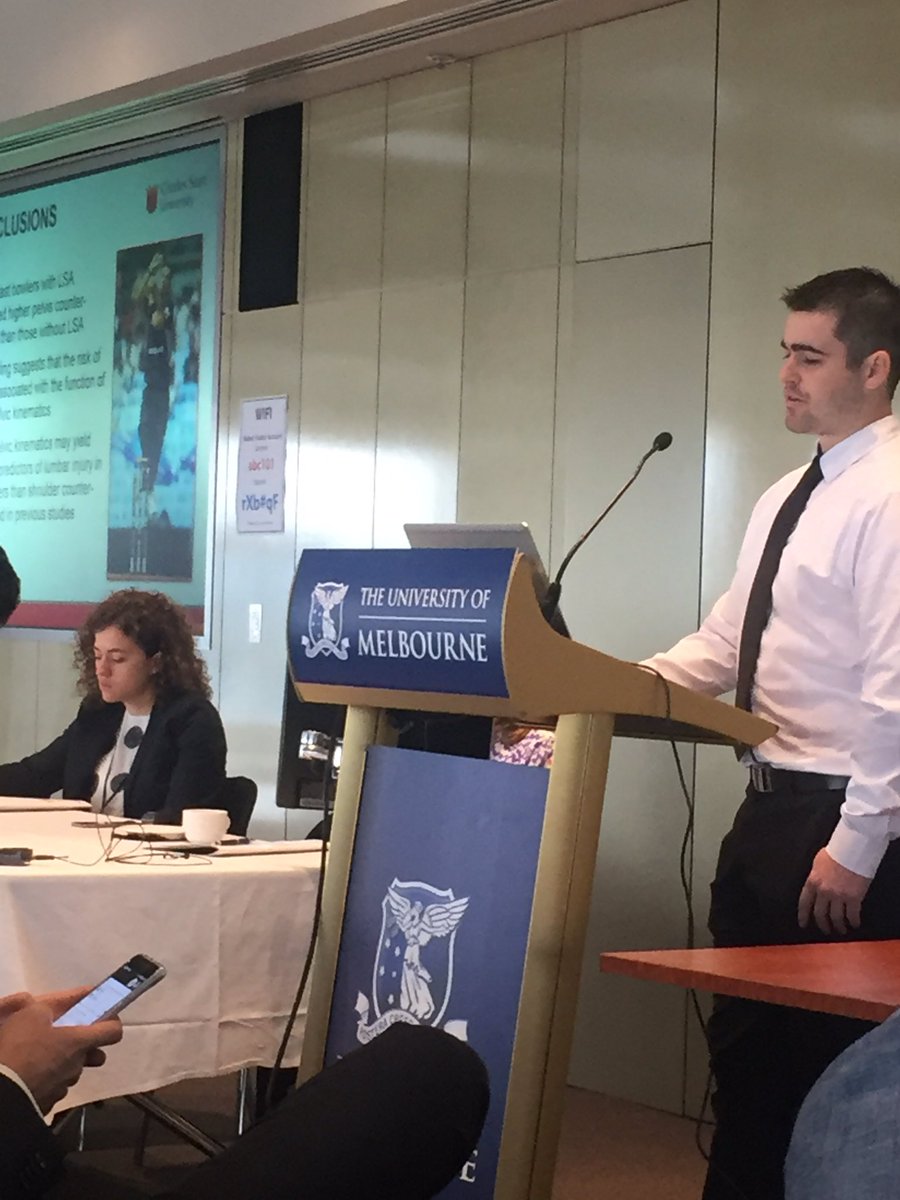 Suzi_Edwards's tweet photo. Andrew presenting our #cricket junior fast bowling #research #injury #biomechanics #MRI #ABC10Melbourne https://t.co/oUPzZwmdp3