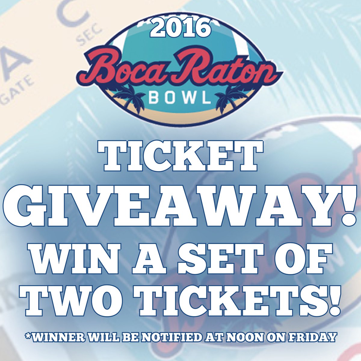 BocaBowl's tweet photo. Hey @TigersAthletics &amp; @WKUSports fans, planning your trip to the #BocaBowl? Sounds like you could use some free tickets! Retweet to enter! https://t.co/oQifJJLfE0