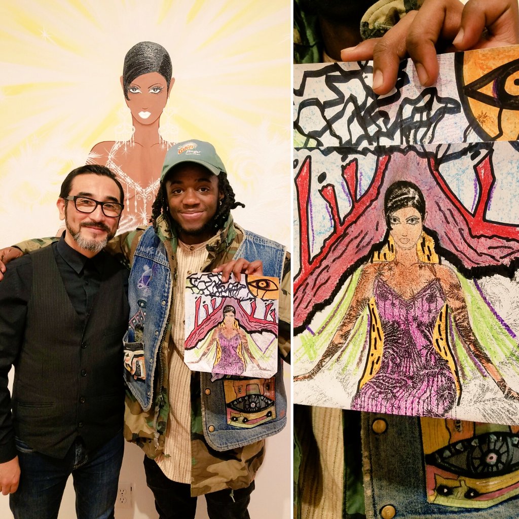 Namakula7's tweet photo. Successful #ColorMyIcon event #artist #avilaeye #javieravila #nyc #art #iconicwomen #thestorefrontproject #gallery #BlackGirlMagic #agent99 https://t.co/Yv2Cc8cd13
