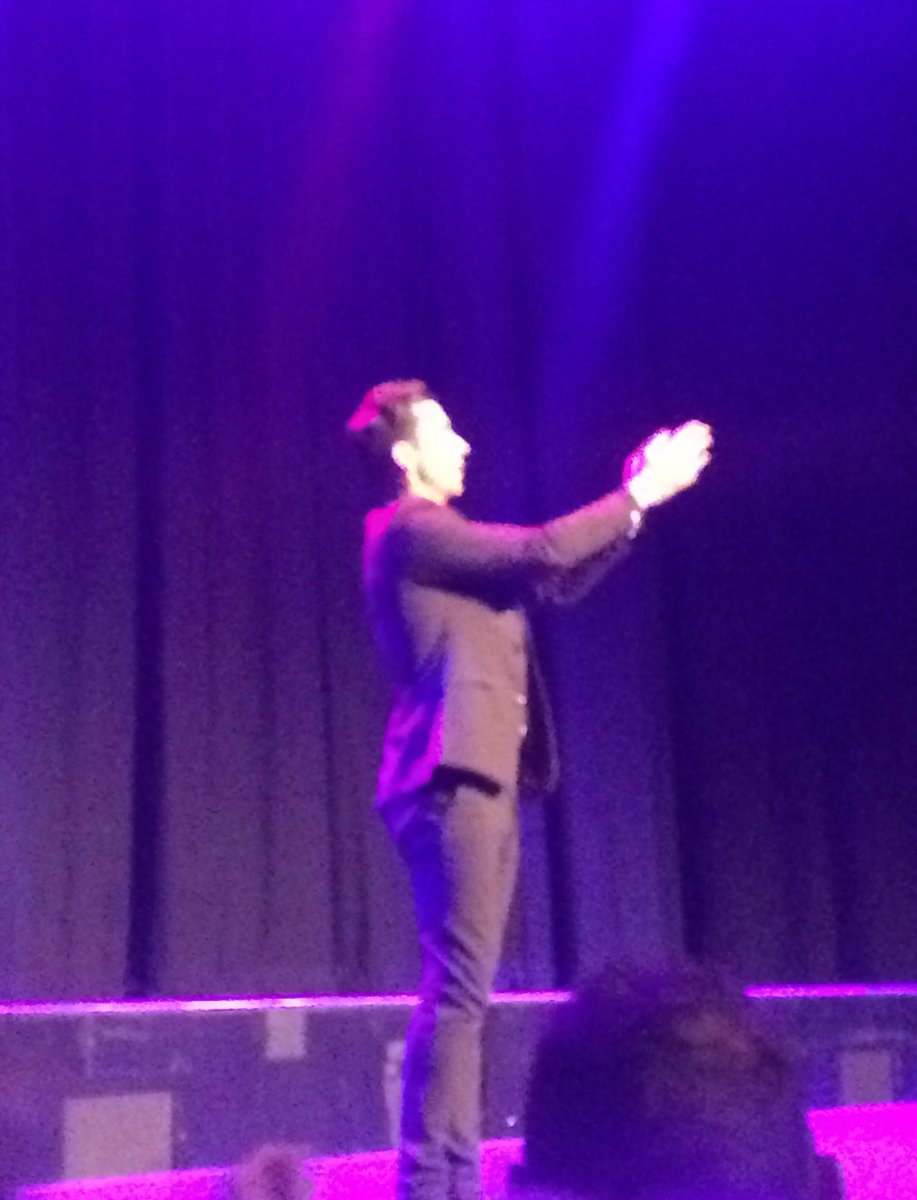 WendyEdwards10's tweet photo. Thanks for a brilliant evening @russell_kane you were bloody hilarious, almost needed a carrier bag for my chair! https://t.co/1ZqlcutCaD