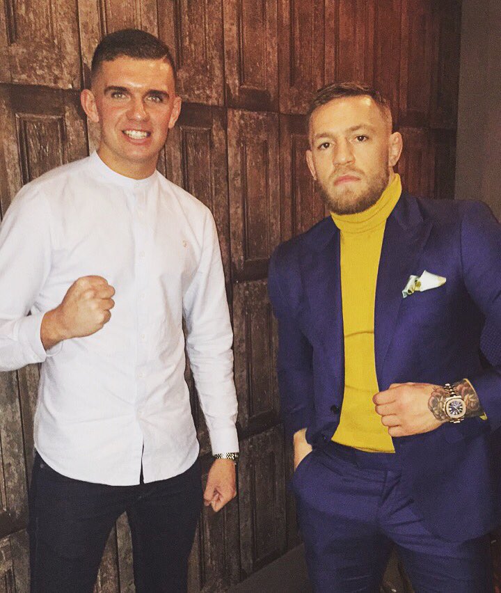 wallaceboxing1's tweet photo. Great to have @TheNotoriousMMA  in Belfast on Friday night. https://t.co/3IBfrlQDHK