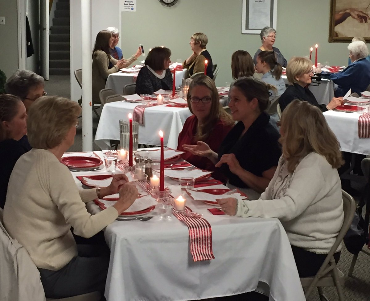 clintonucc's tweet photo. Advent by Candlelight Dinner. https://t.co/4M9CfIBnfw