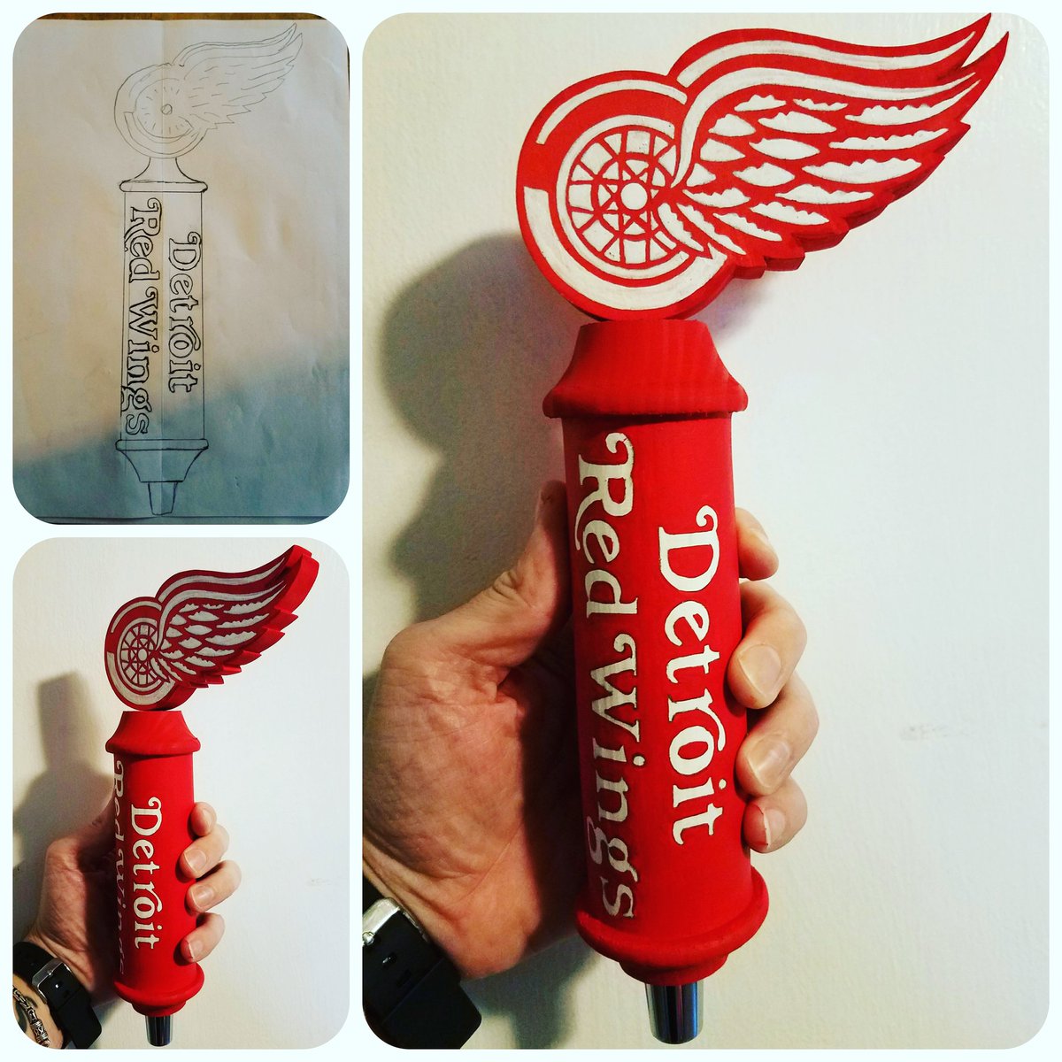 EdsBeerTaps's tweet photo. #redwingshockey #detroitredwings #beertaphandle in the working! GO WINGS!!! #handpainted and #handmade
#lablancebeertaphandles #edsbeertap https://t.co/UlyTm7m8cX
