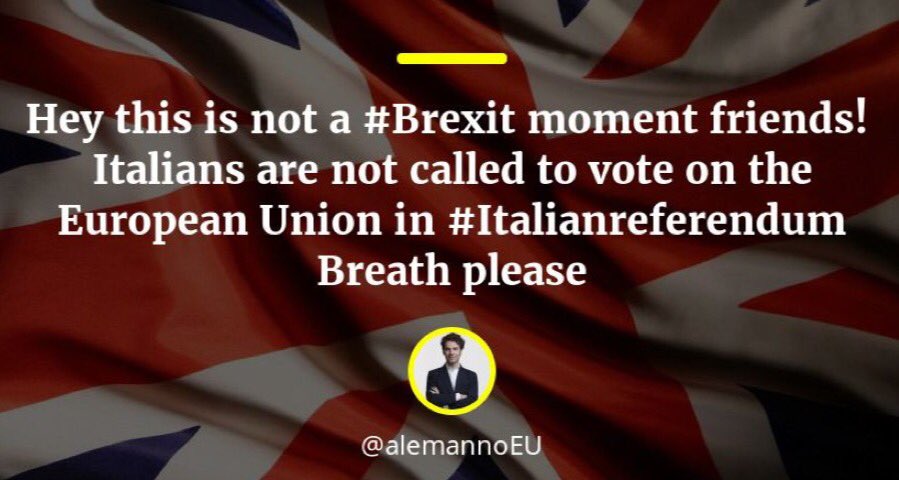 alemannoEU's tweet image. Italian vote is a NO to Renzi, not to Europe. As for Trump, we got one between 1994 and 2011 #italy #italianreferendum