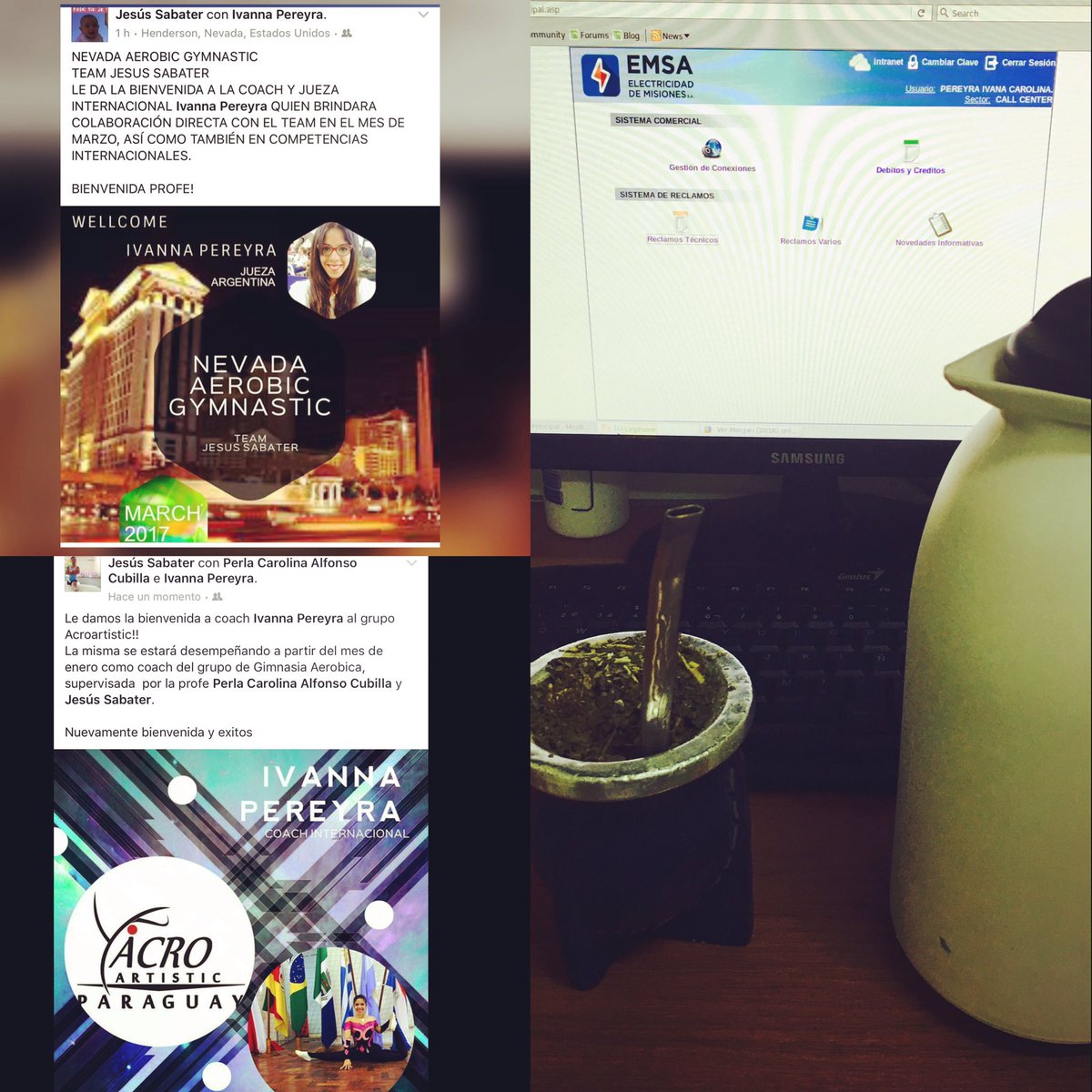 IvannaPe's tweet photo. Bendiciones como estas, agradecida toda la vida! Un buen trabajo, una buena convocatoria y un buen mate https://t.co/GUtaYFSvAP