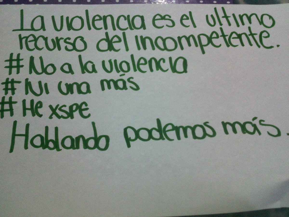 nadiabernal8's tweet photo. #noalaviolencia.#niunamas.#hexspe Estoy en contra del maltrata hacia una mujer.@JAZCI https://t.co/qdNqNdb7gZ