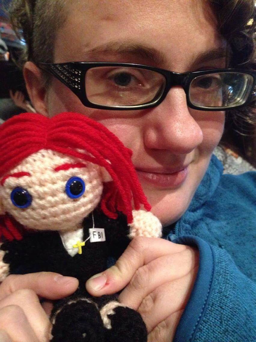 notanotherxfpod's tweet photo. Our amazing friend Julia made this crochet #Scully for Vanessa! Check out her stuff here: https://t.co/cfAu8sHJFK https://t.co/uYwYPl3Wi6