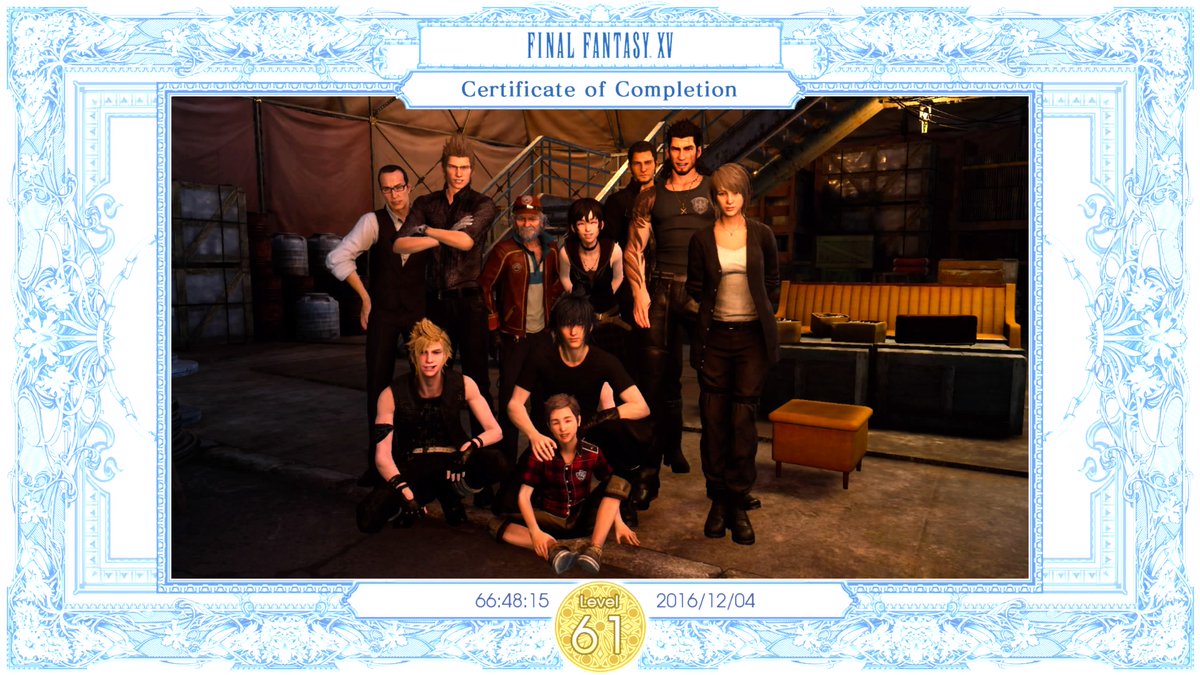 Jroc740's tweet photo. Finally! Thank you for the memories... I will cherish them forever! #FinalFantasyXV #10yearwait #PS4share https://t.co/YkEag6LXbj