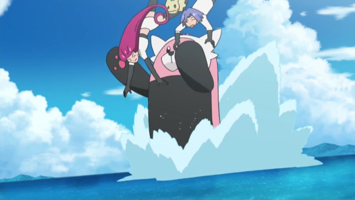 ケイン 水上を走るキテルグマ ポケットモンスター ポケモン ポケットモンスターサンムーン ポケットモンスター サン ムーン アニポケ Anipoke キテルグマ ロケット団 何この感じ 海 水上 熊 くま クマ