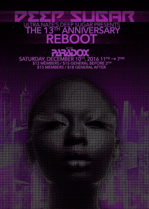 ultranatemusic's tweet photo. This sat coming #reboot @DEEPSUGAR 13th Anniversary back in our home for another dance @ParadoxBMD #satdec10th https://t.co/cCZu9ynmJ6