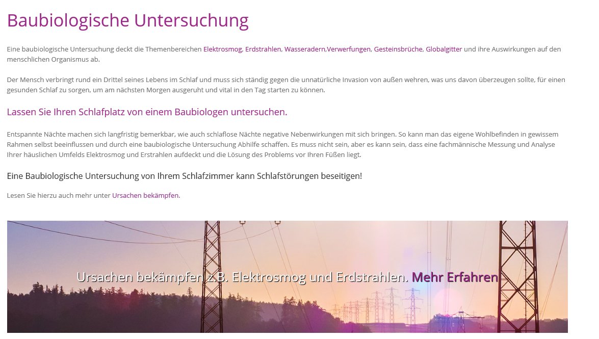 Baubiologie, Baubiologe Tiefenthal - Erdstrahlen, Gut schlafen, Schimmelpilze - baubiologie.gefunden.net/baubiologe-rut…