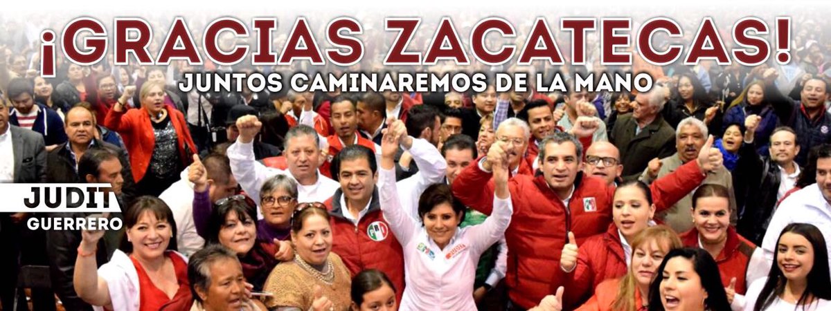 JulianaMend0zaV's tweet photo. Hoy #Zacatecas tiene Presidenta Municipal, Felicidades!!! @JuditGuerreroL
#JuditPresidenta #ZacatecasEsPRI
#JuntosCaminaremosDeLaMano
@EPN https://t.co/f2OgWFvBVa