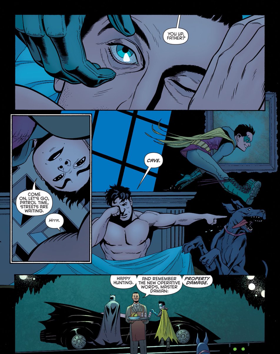 bestofdamiwayne's tweet photo. "You up, Father?"
— Batman and Robin (2011) #38 https://t.co/YqgU3IUqgf